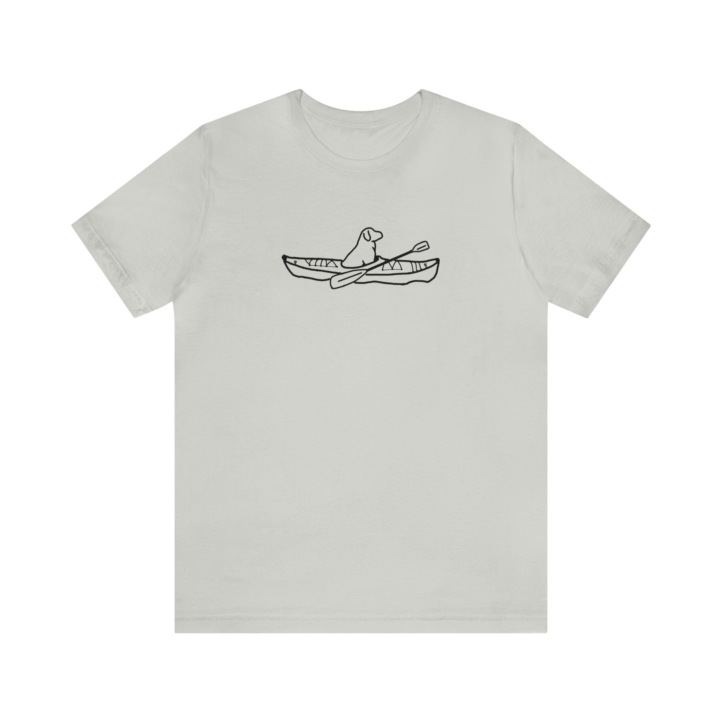 Lac LaBelle, Kayak Dog - Unisex Lightweight Short Sleeve Tee