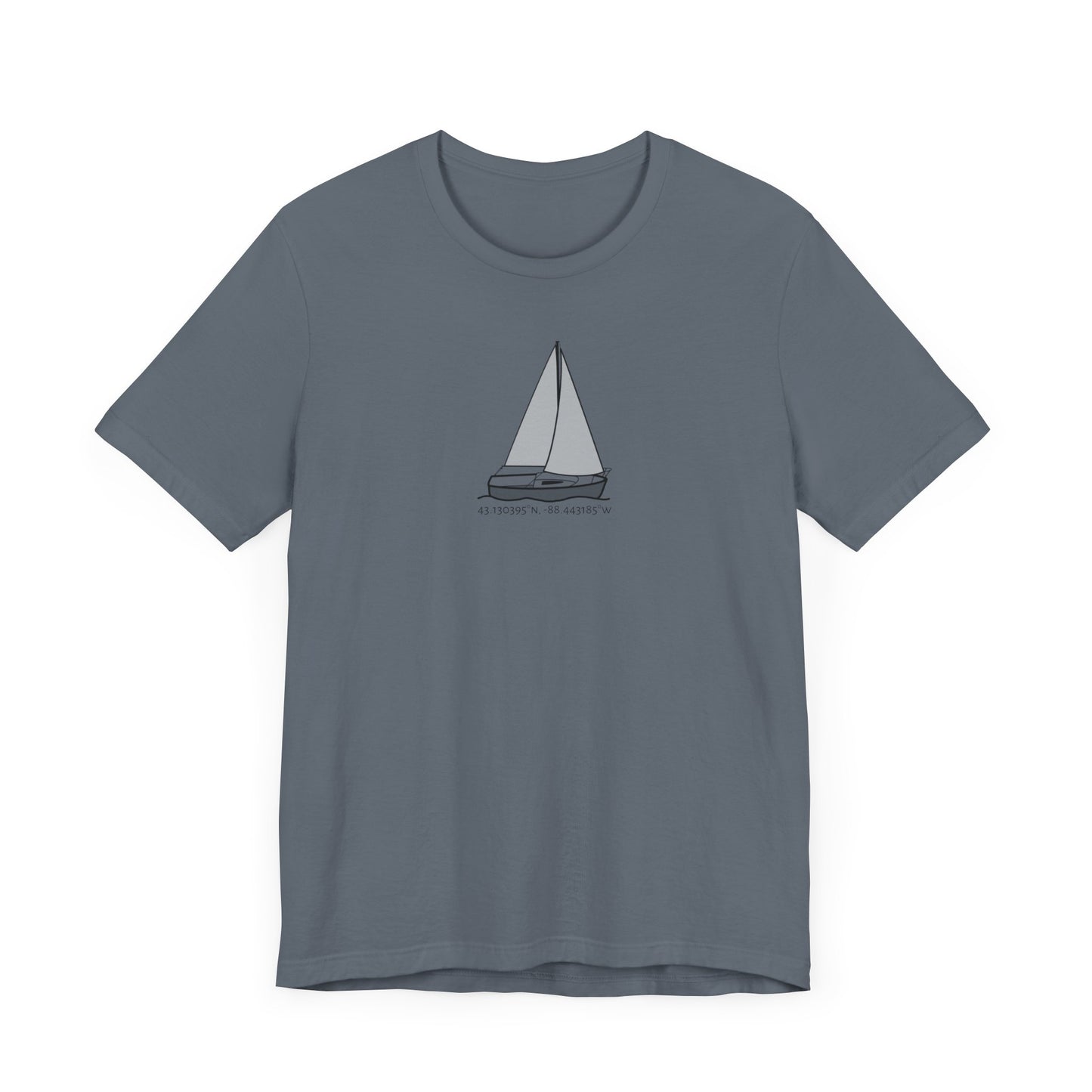 Unisex Lightweight Short Sleeve Tee (Comfort Sailboat Design)