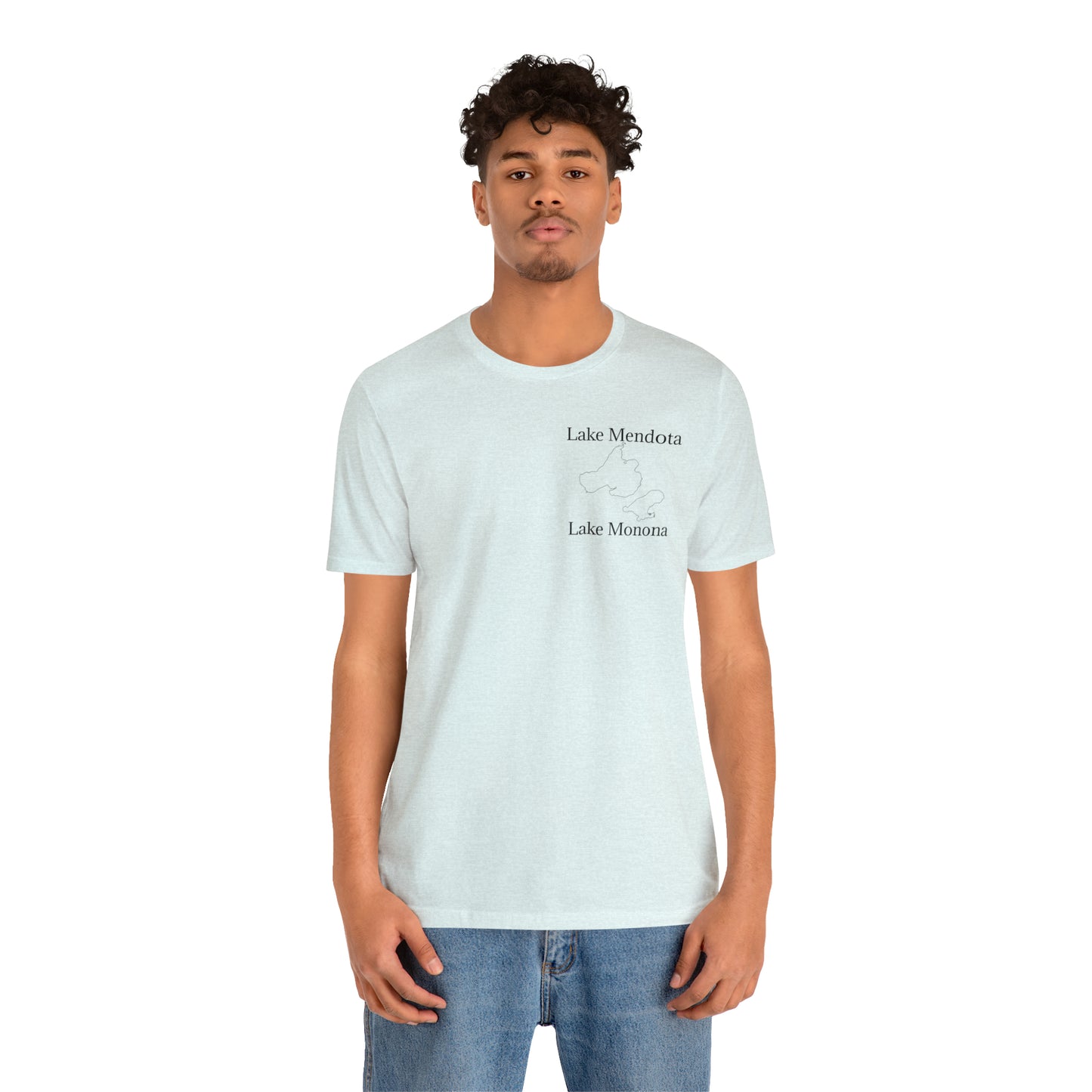 Mendota/Monona , sailboat Badger Logo - Bella & Canvas Short Sleeve