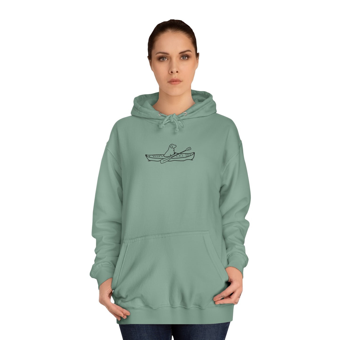 Kayak Dog - Lab Plain - Unisex Medium Weight Hoodie