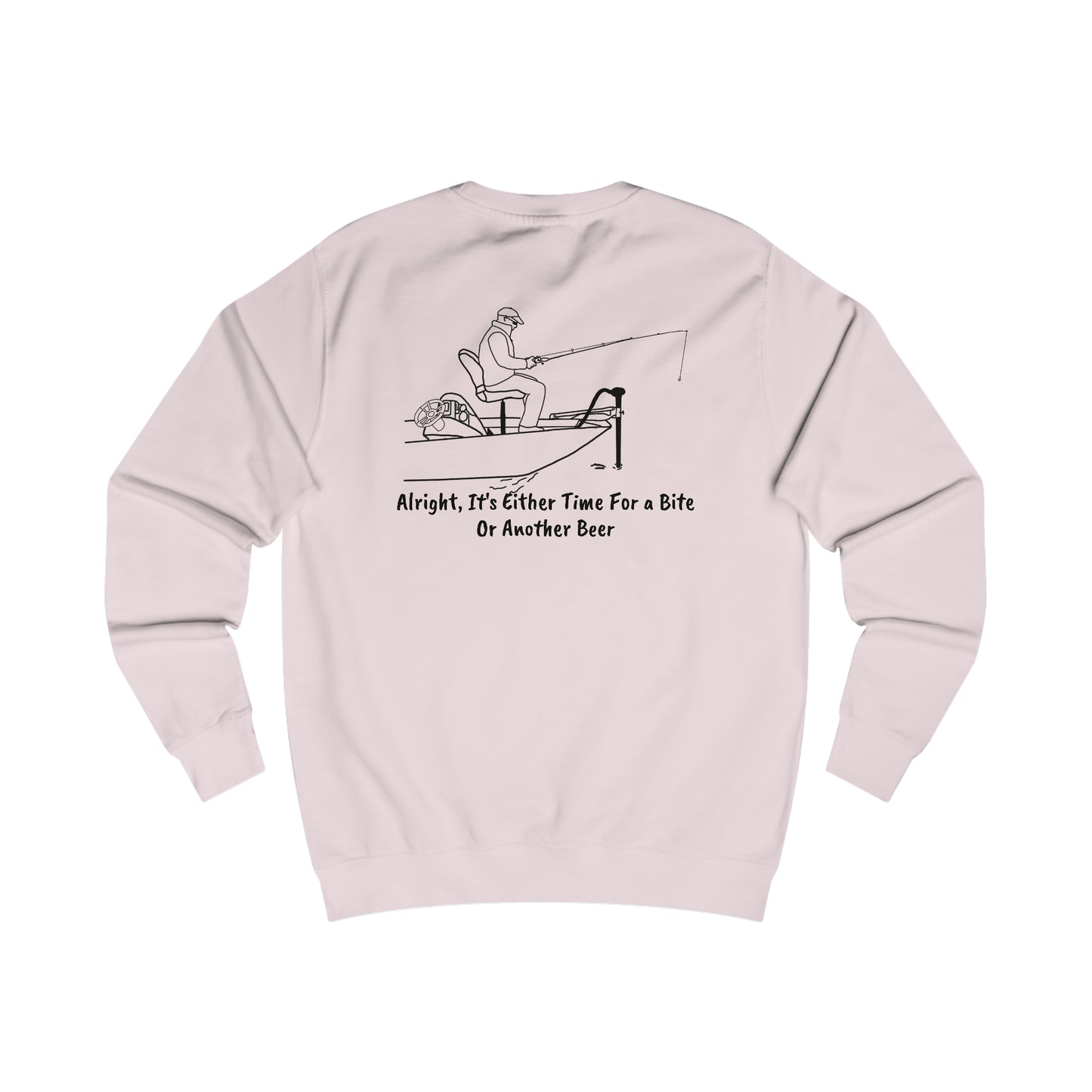 Trolling motor Fishing, Bite or Beer - Okauchee Lake Men's Crewneck