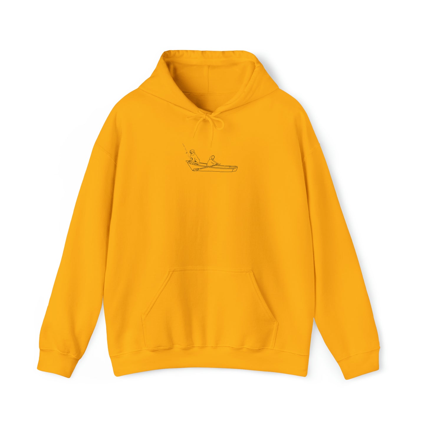 Unisex Heavy Blend Hooded Sweatshirt - row boat dog
