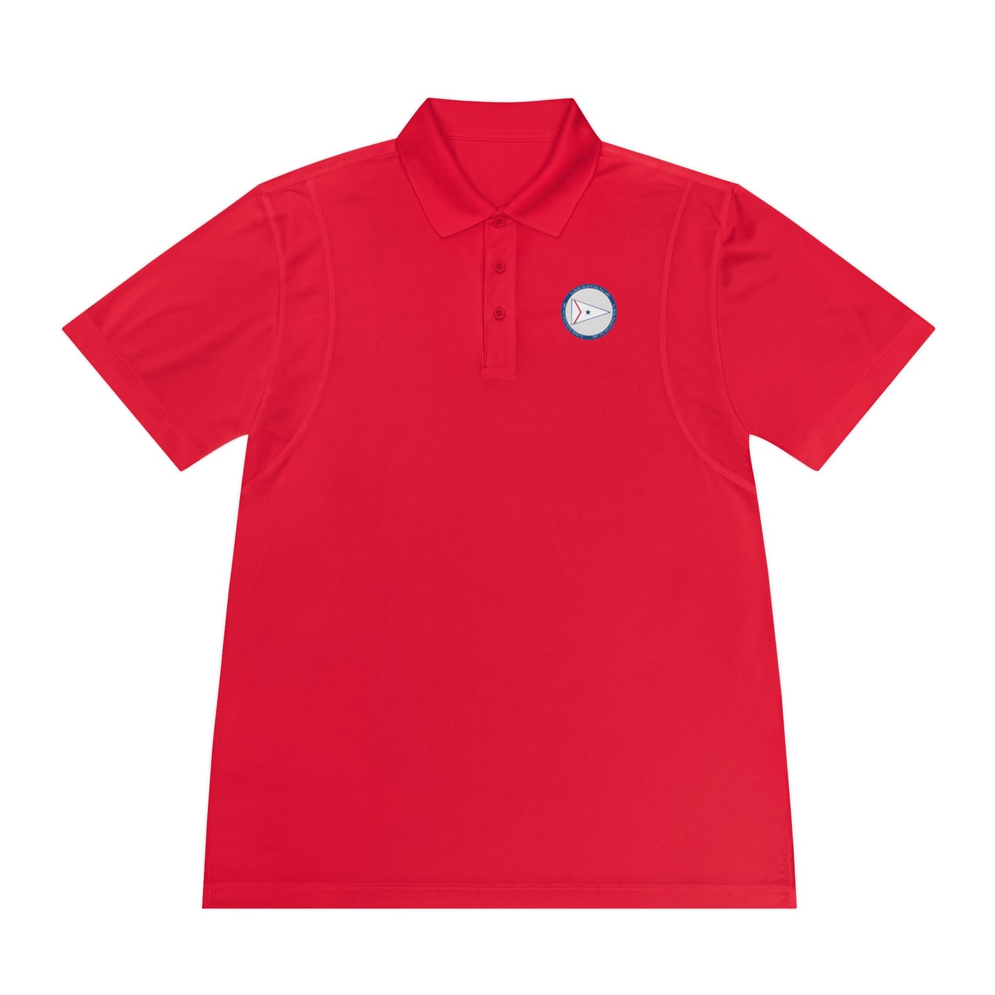 La Belle Yacth Club Logo Circle Patch Men's Sport Polo Shirt