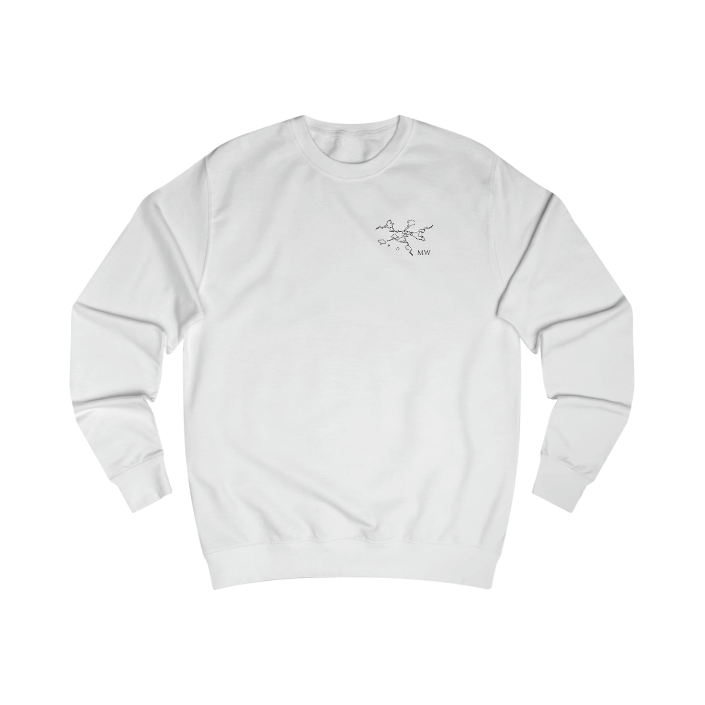 Manitowish Waters Float Plane With Coordinates - Men's Crewneck