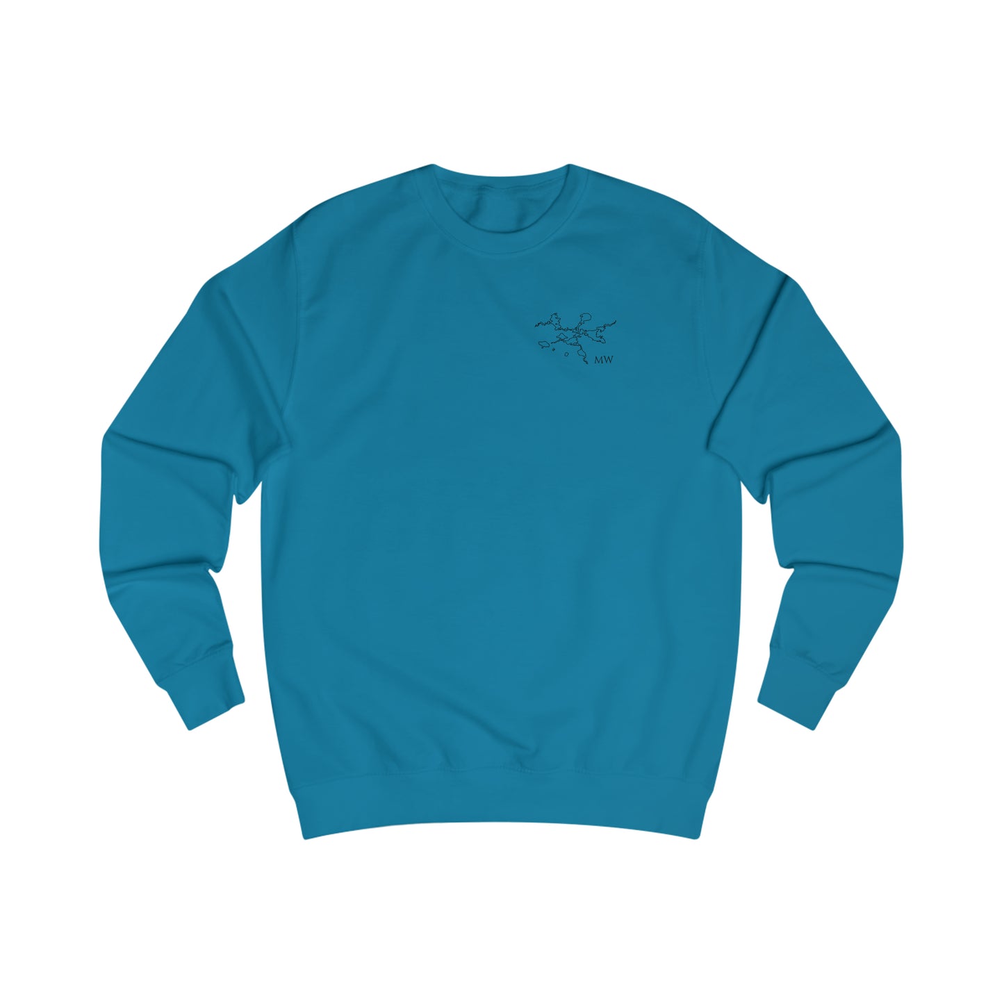 Manitowish Waters Float Plane With Coordinates - Men's Crewneck