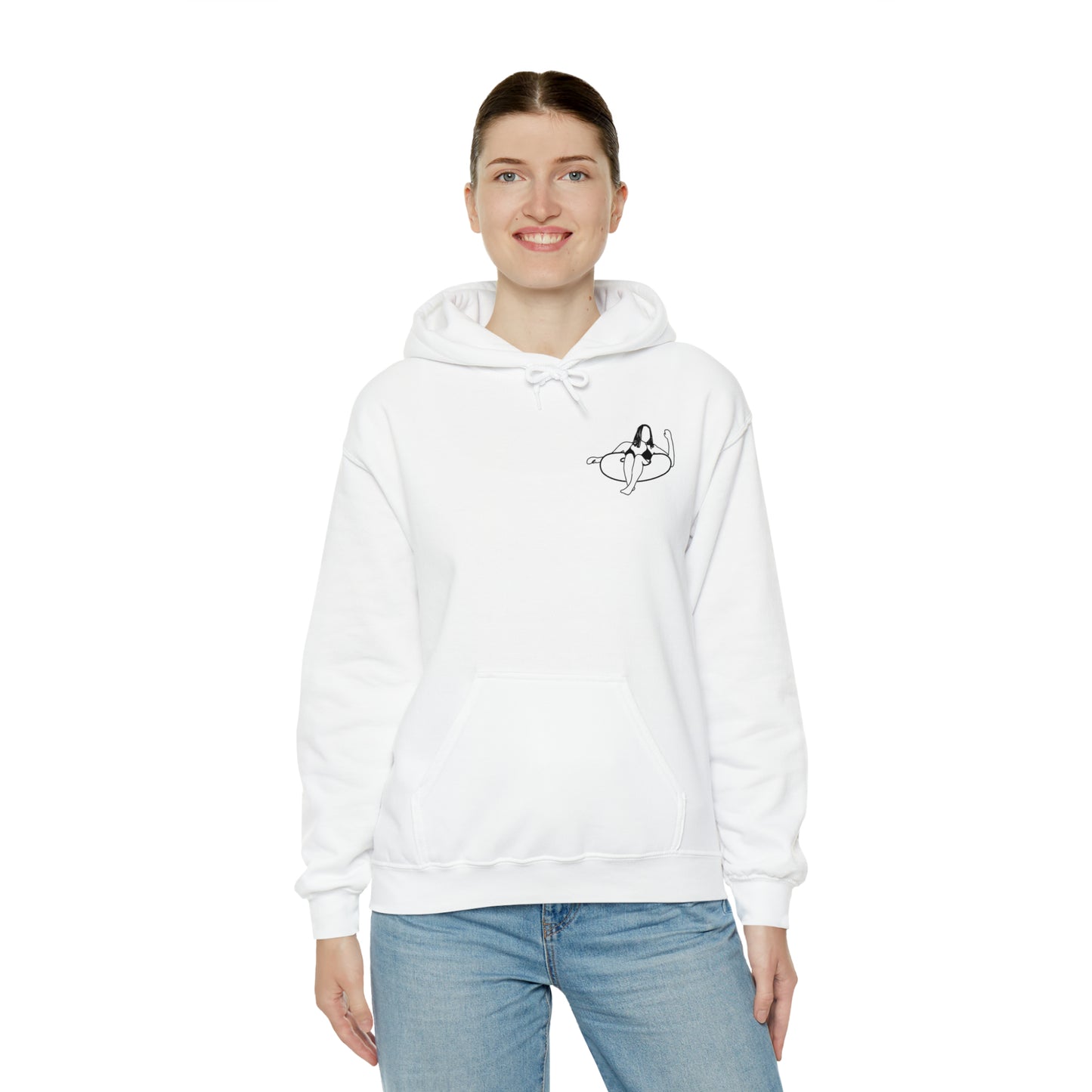 Eagle River Inner Tube Girl - Unisex Heavy Blend Hooded Sweatshirt
