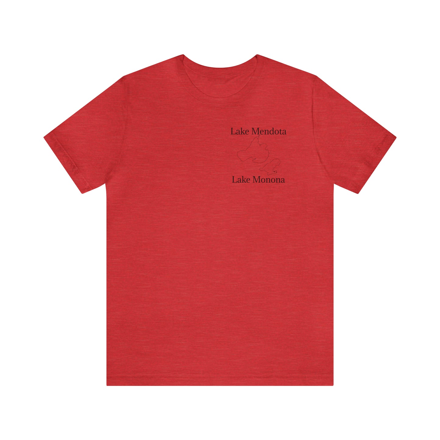 Mendota/Monona , sailboat Badger Logo - Bella & Canvas Short Sleeve
