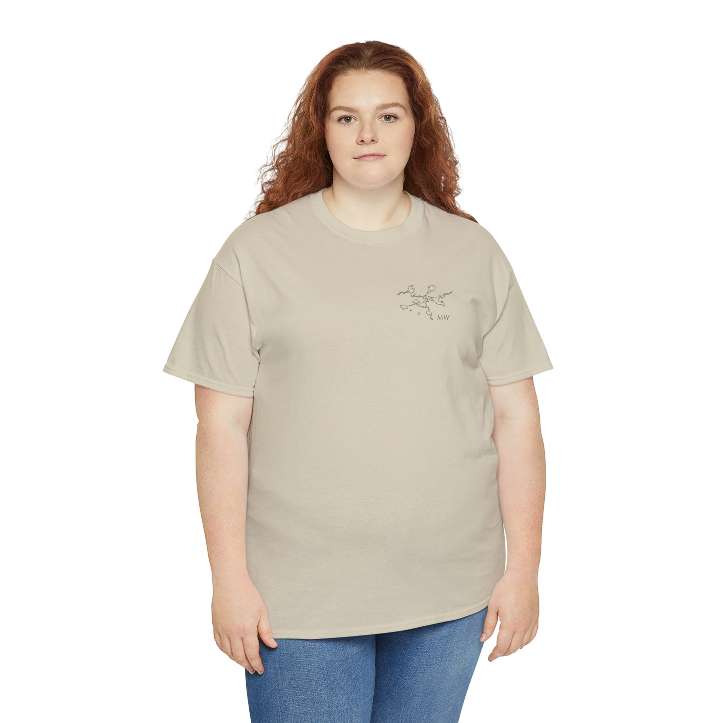 Manitowish Waters Fishing Off Dock - Unisex Heavyweight Short Sleeve Tee