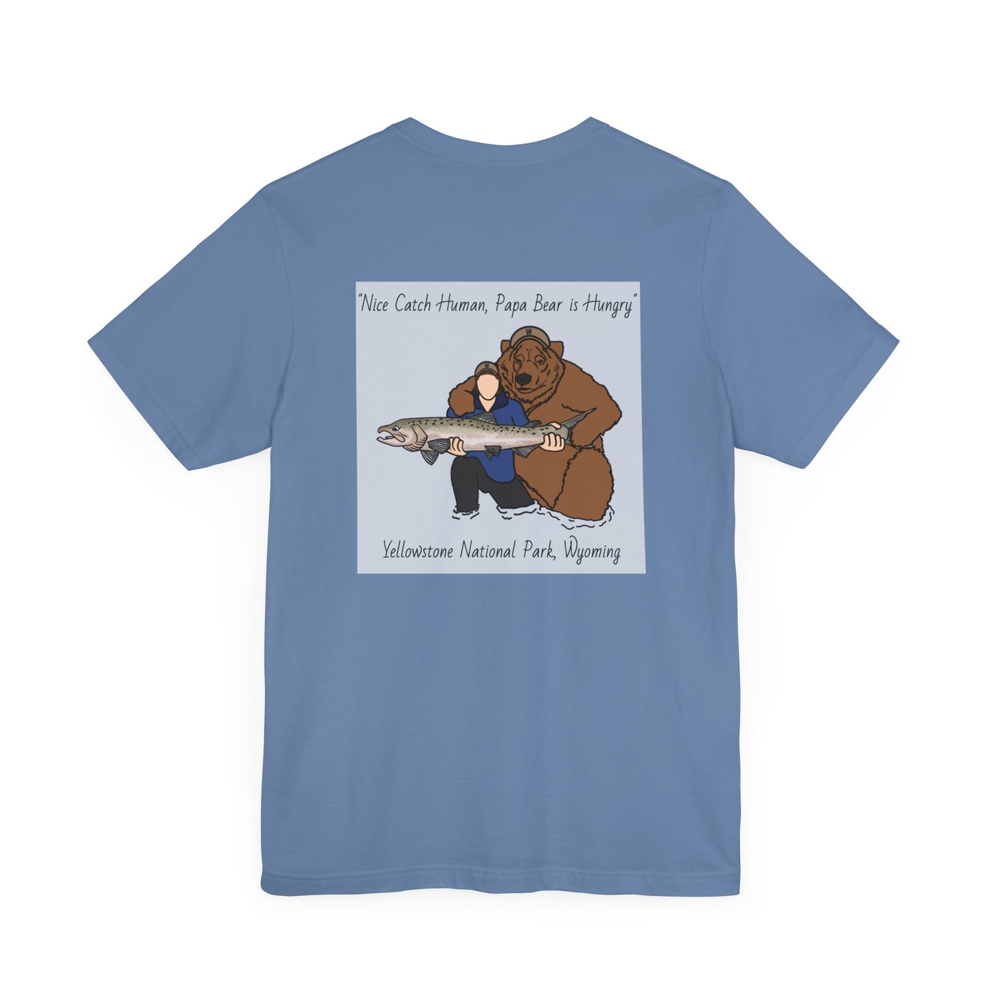Papa Bear Yellowstone National Park Unisex Lightweight Short Sleeve Tee