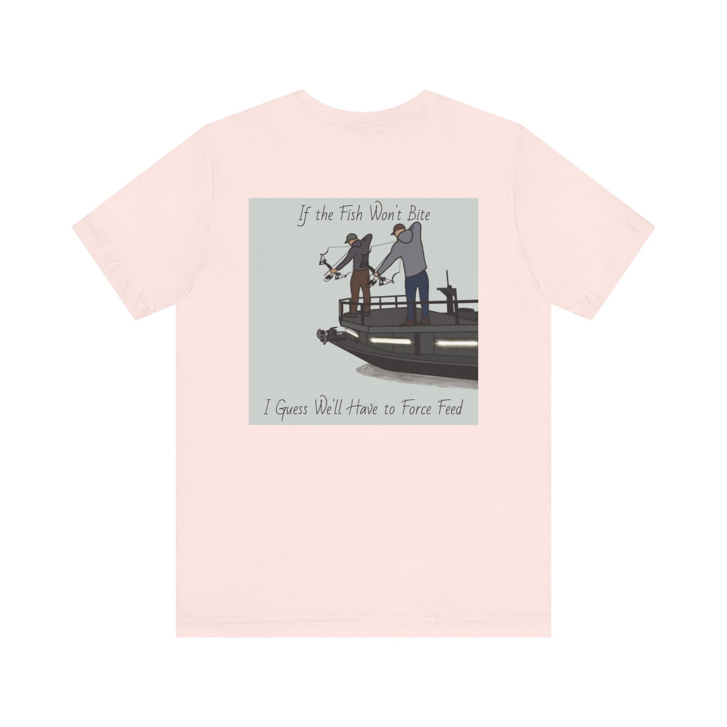 Bow fishing and Okauchee Lake Model - Unisex Lightweight Short Sleeve Tee