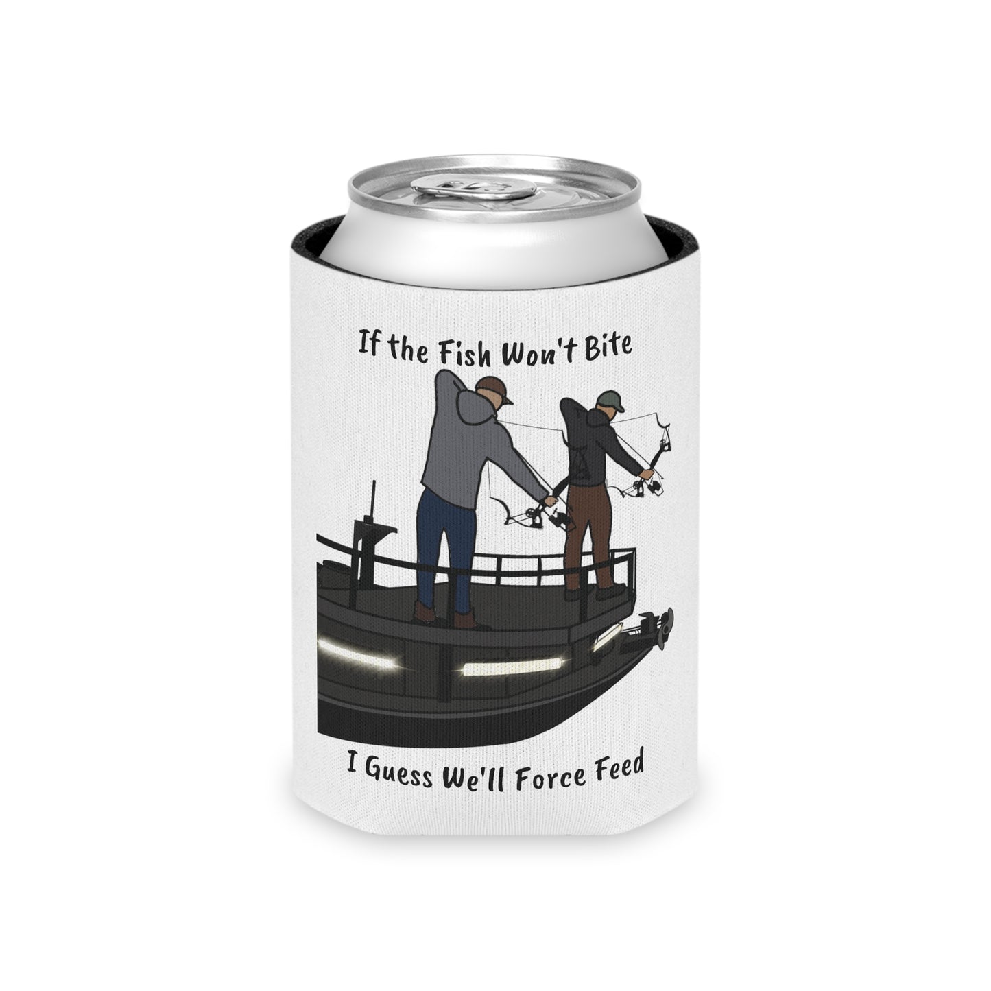 Can Koozie (Bow Fishing Design & Okauchee Lake)