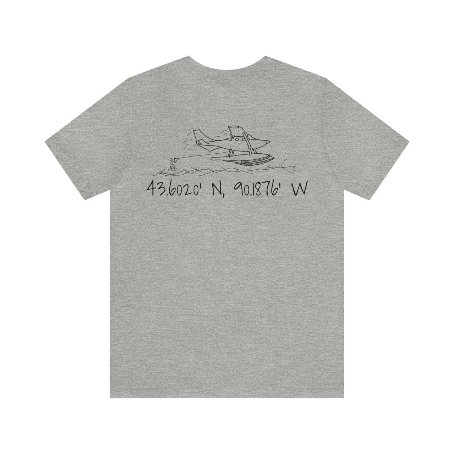 Dutch Hollow Lake, Wakeboard Float Plane - Unisex Lightweight Short Sleeve Tee