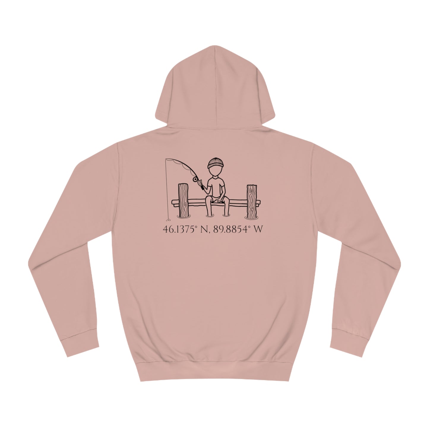 Manitowish Waters Fishing Off Dock - Unisex Hoodie Medium Weight
