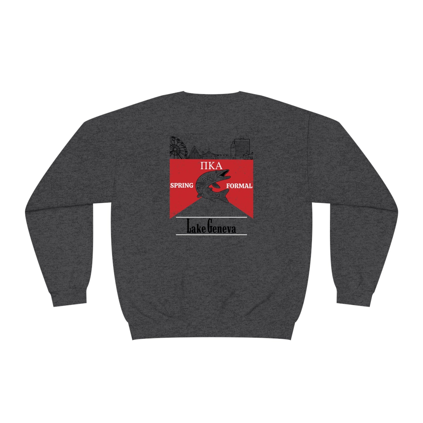 Pike Mockup 1 Crewneck Sweatshirt budwiser red