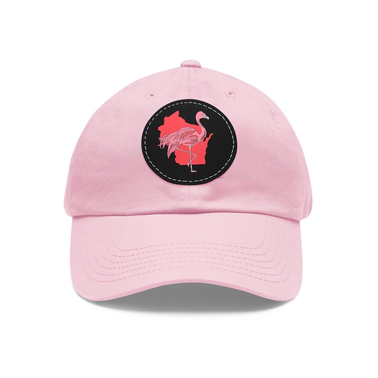 Dad Hat with Leather Patch (Round)