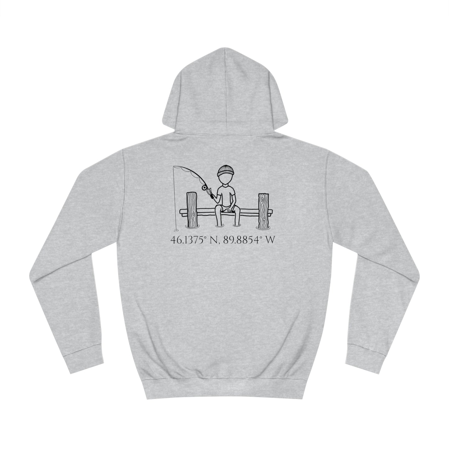 Manitowish Waters Fishing Off Dock - Unisex Hoodie Medium Weight