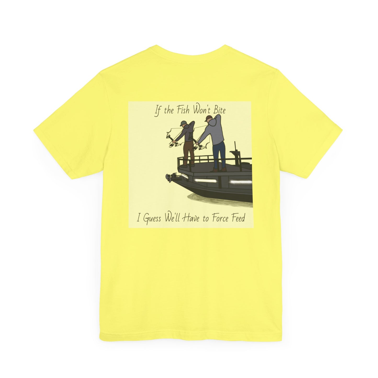 Bow fishing and Okauchee Lake Model - Unisex Lightweight Short Sleeve Tee