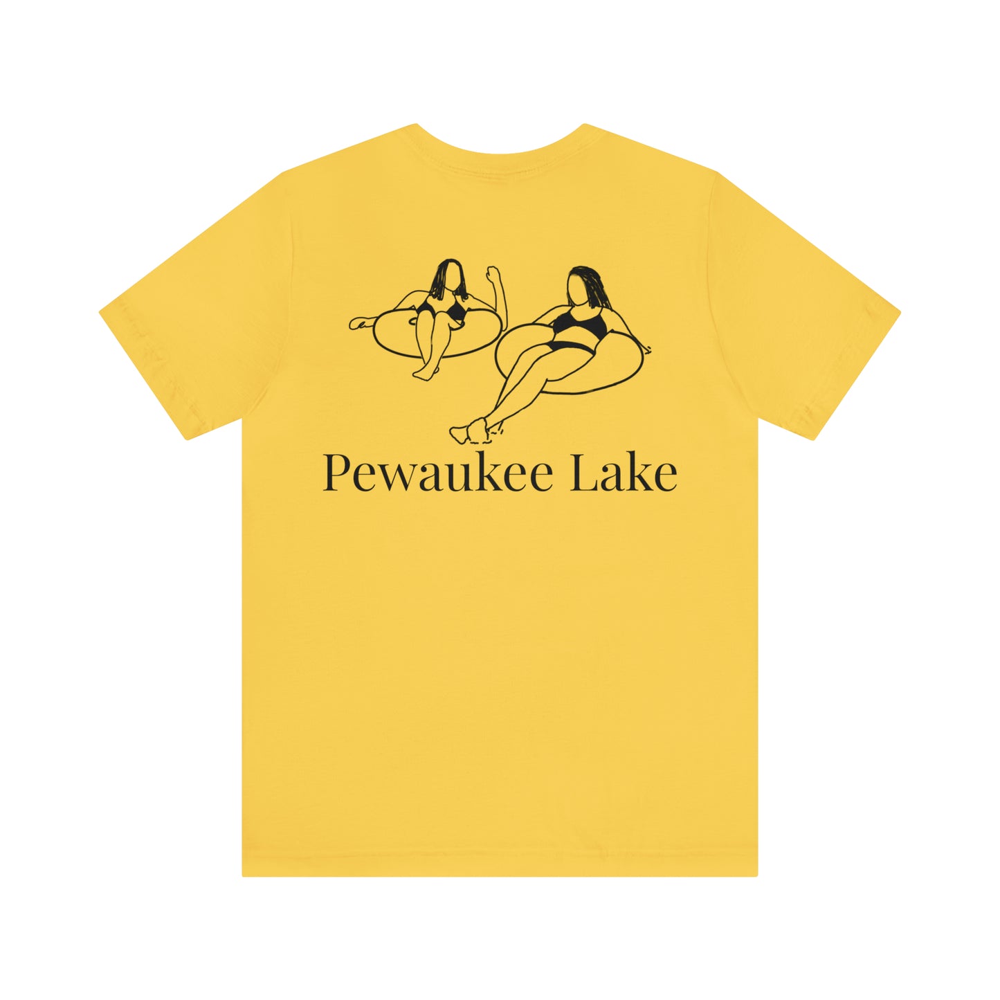 Pewaukee Lake, Inner Tube Girls - Unisex Lightweight Short Sleeve Tee