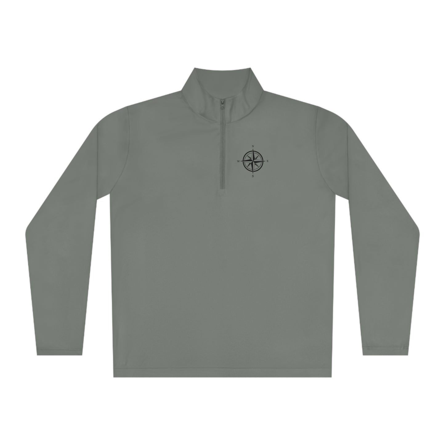 Lake Arbutus Unisex Quarter-Zip - compass rose patch
