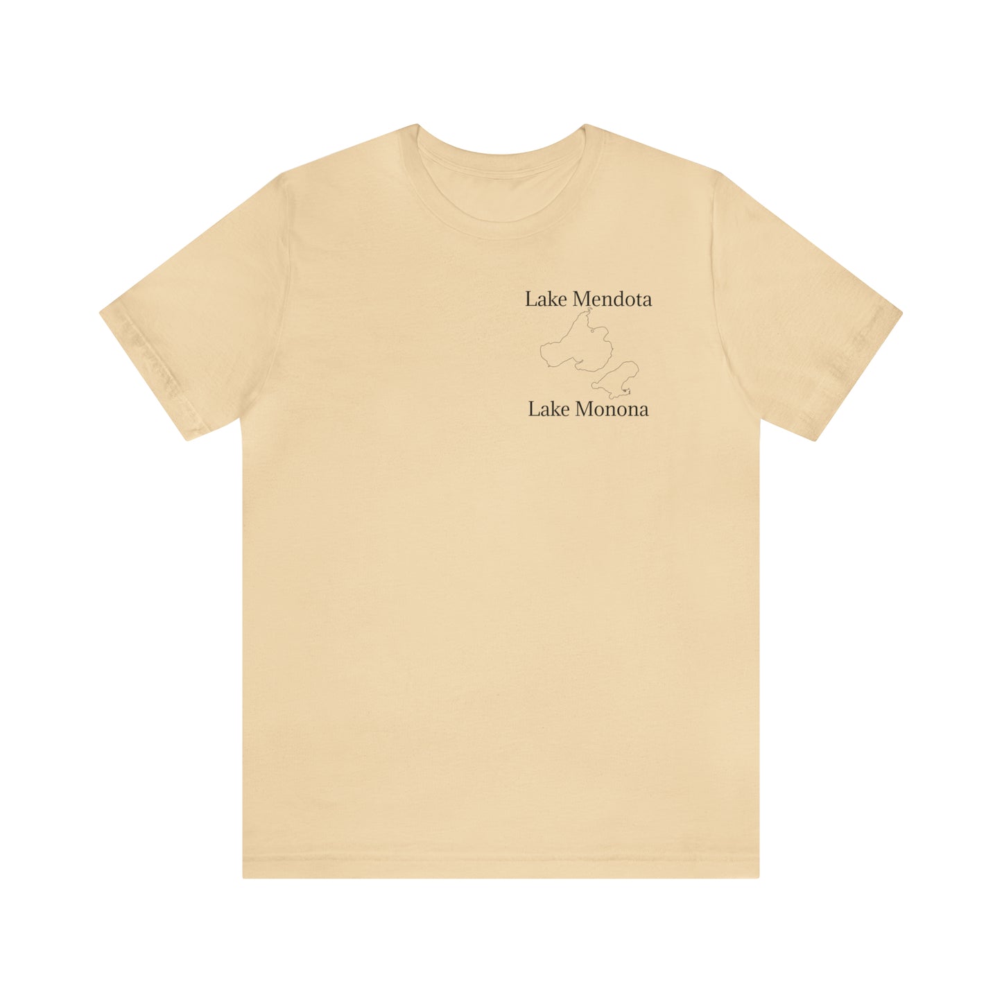Mendota/Monona , sailboat Badger Logo - Bella & Canvas Short Sleeve