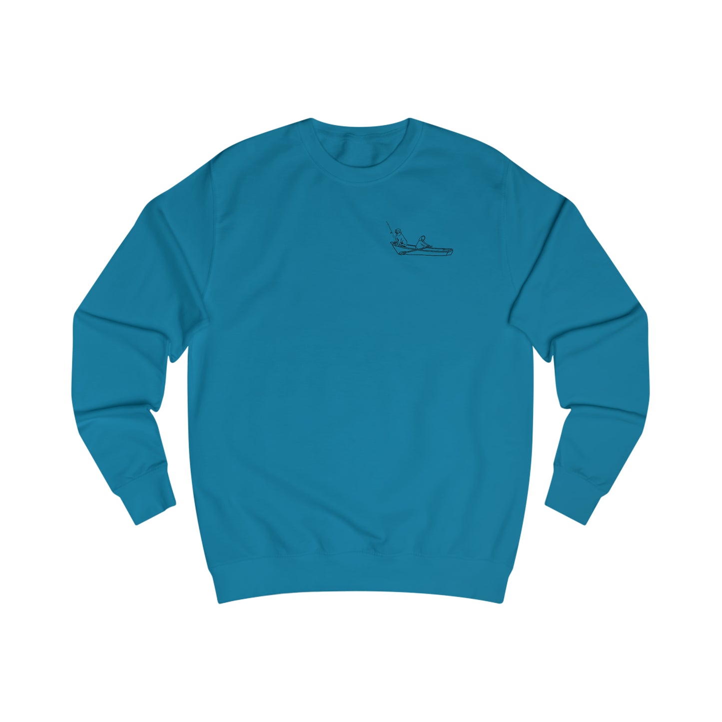 Row Boat Dog Fishing - Okauchee Lake Men's Sweatshirt