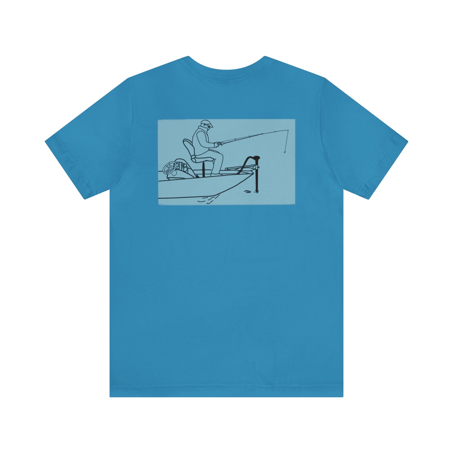 Dutch Hollow Lake, Trolling Motor Fishing Color - Unisex Lightweight Short Sleeve Tee
