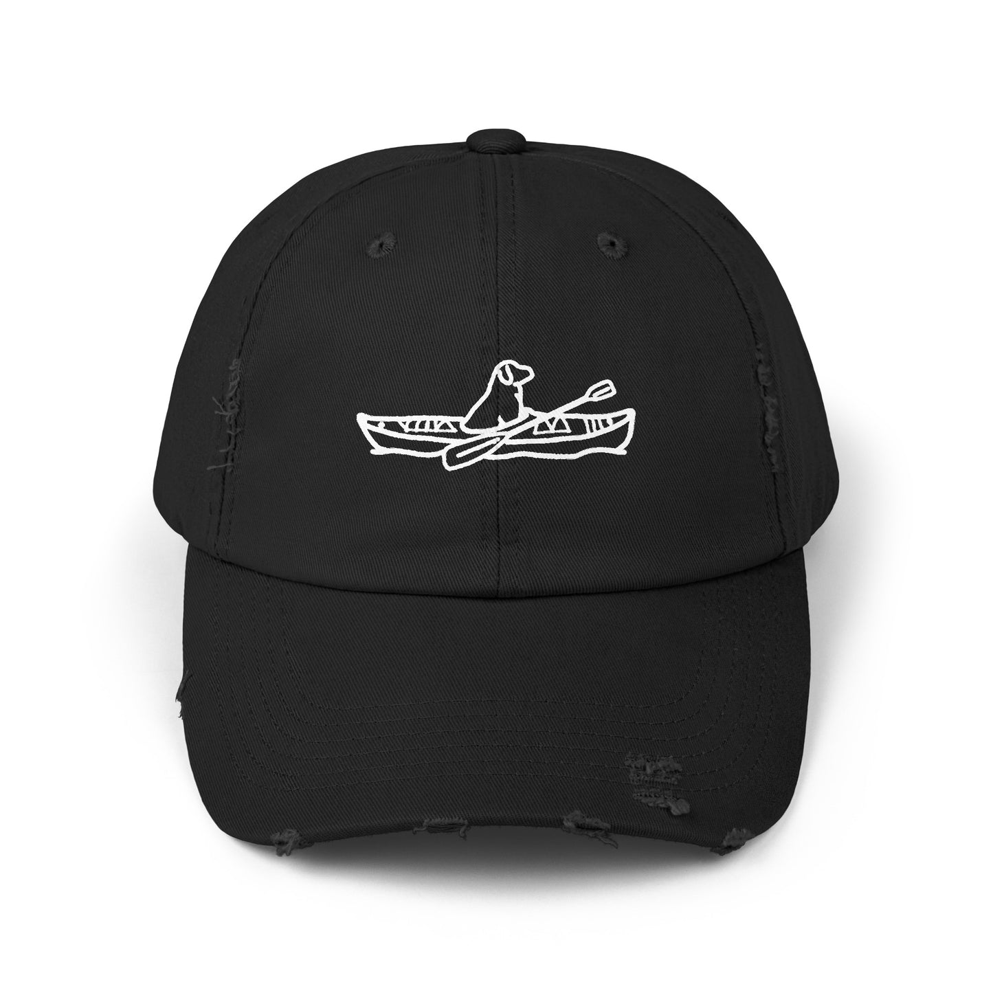 Kayak Dog Lab Unisex Distressed Cap