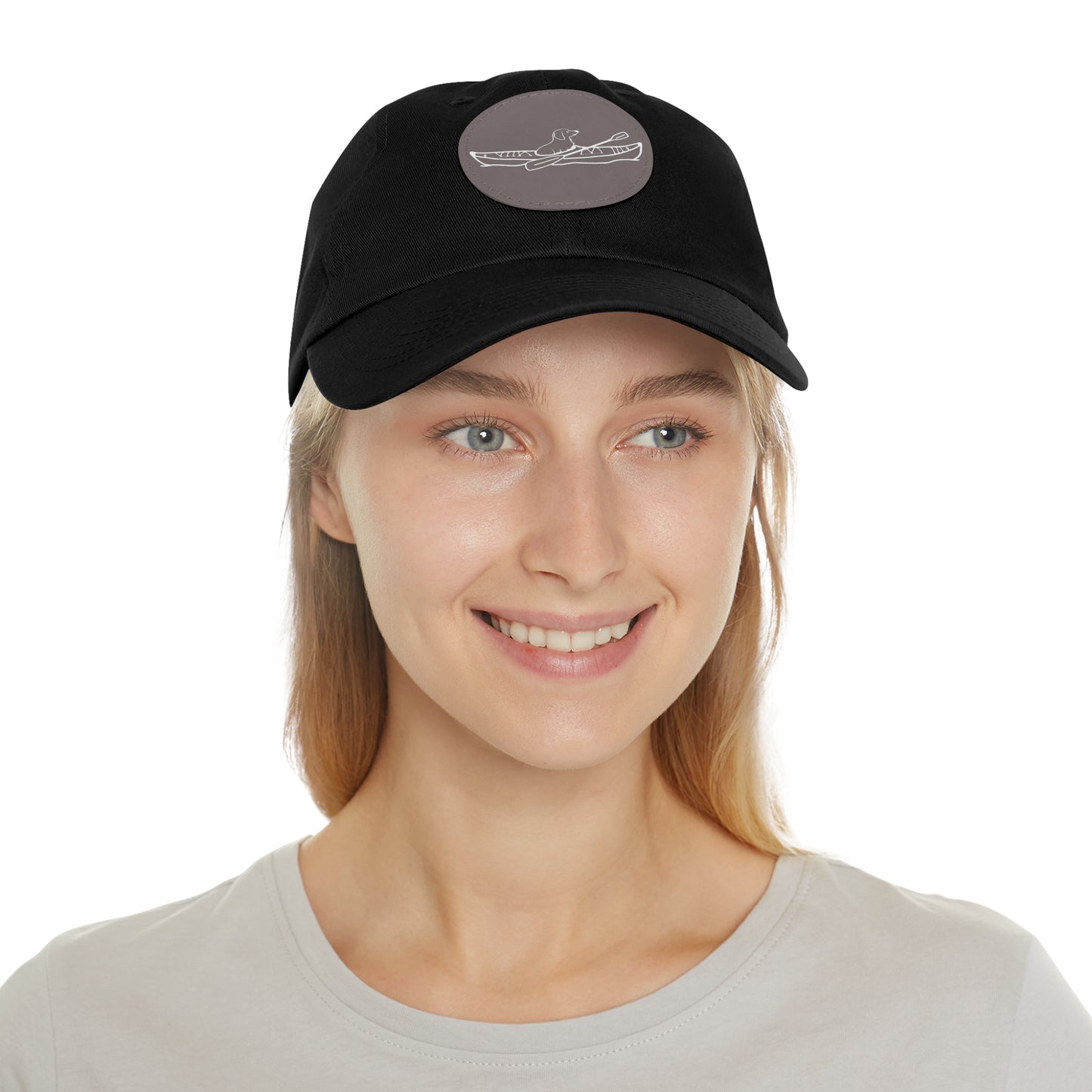 Kayak Dog Dachshund Hat with Leather Patch (Round)