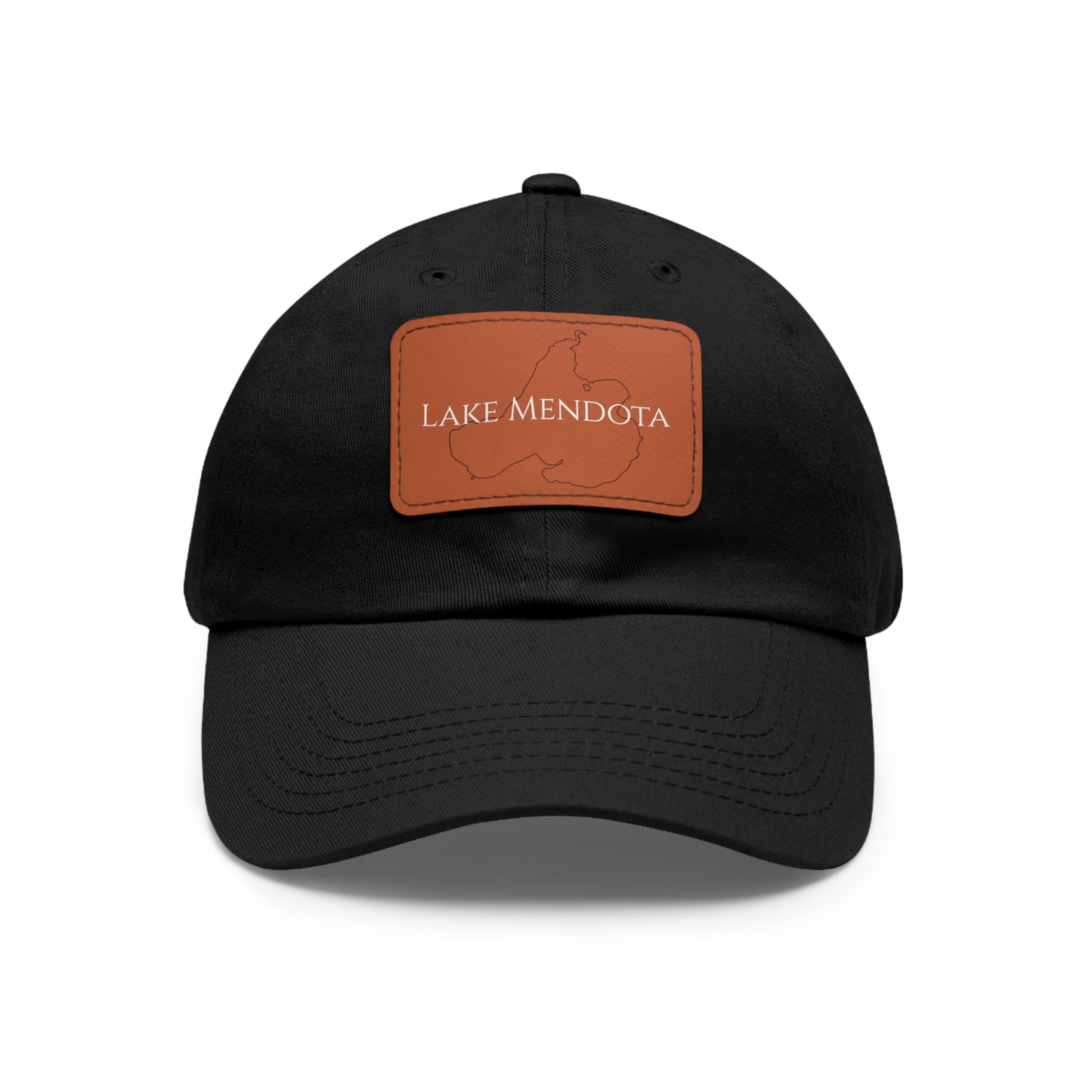 Lake Mendota Embroidered Hat with Leather Patch