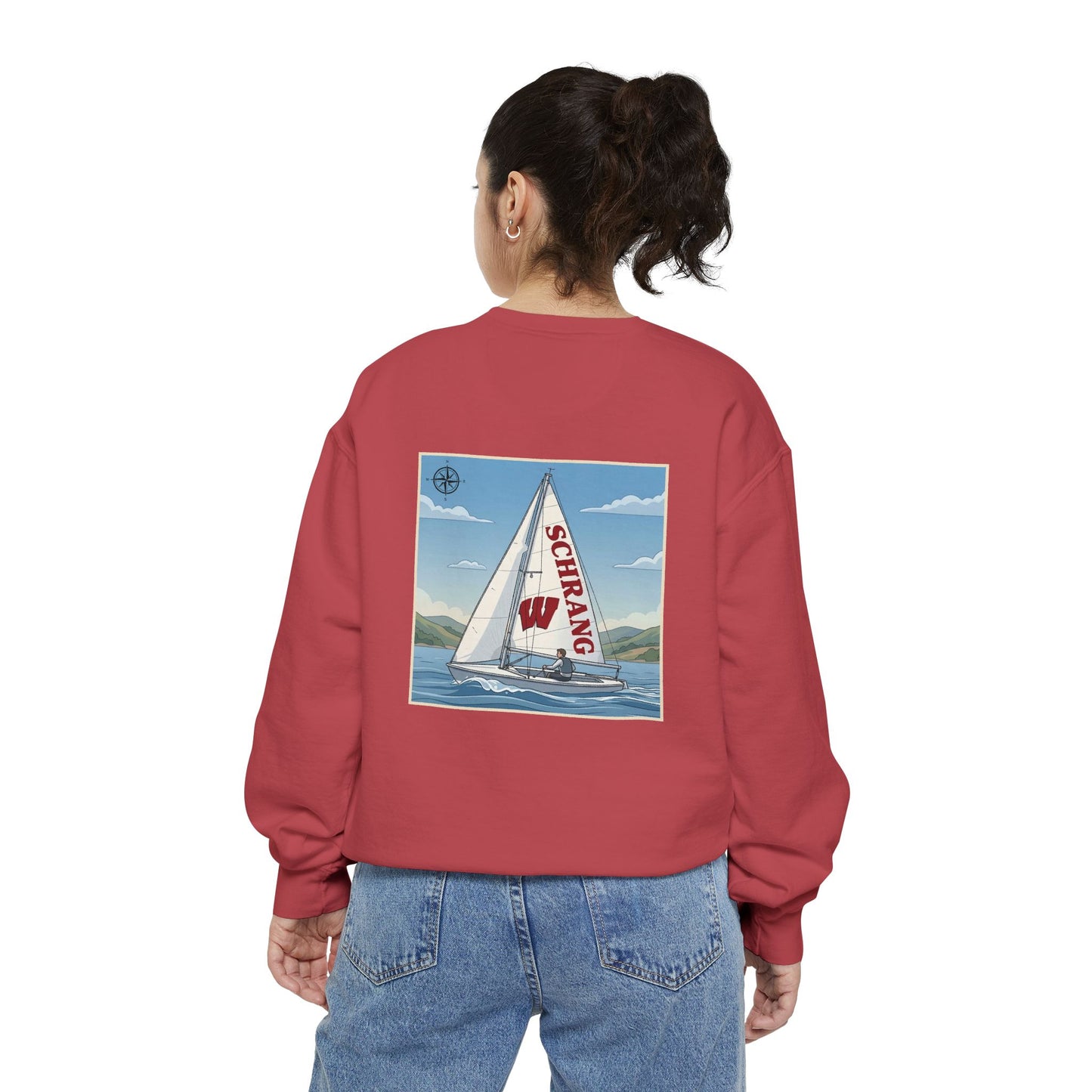 Custom Graphic Sailing - Comfort Colors Crewneck