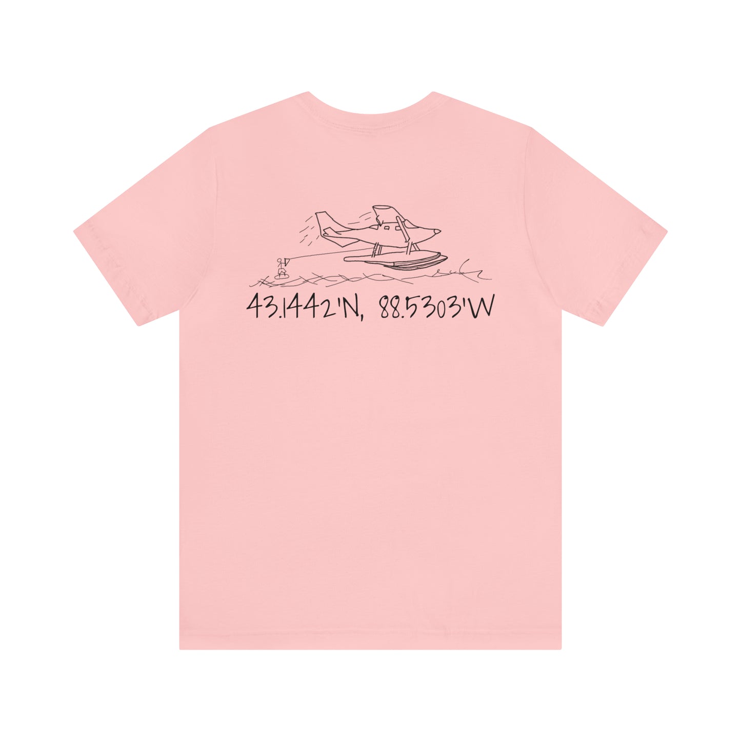 Lac LaBelle, Wakeboard Float Plane - Unisex Lightweight Short Sleeve Tee