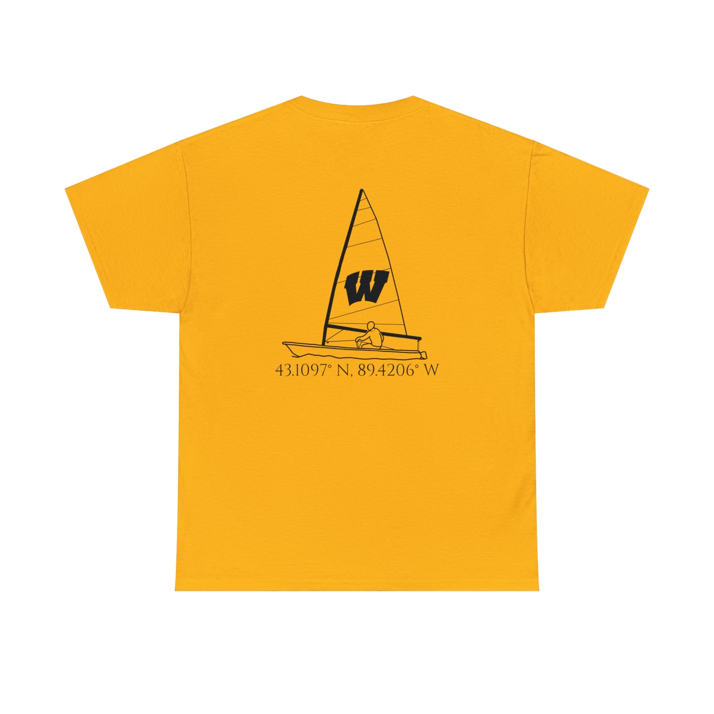 Lake Mendota, Wisconsin Sailing - Unisex Heavy Tee Shirt
