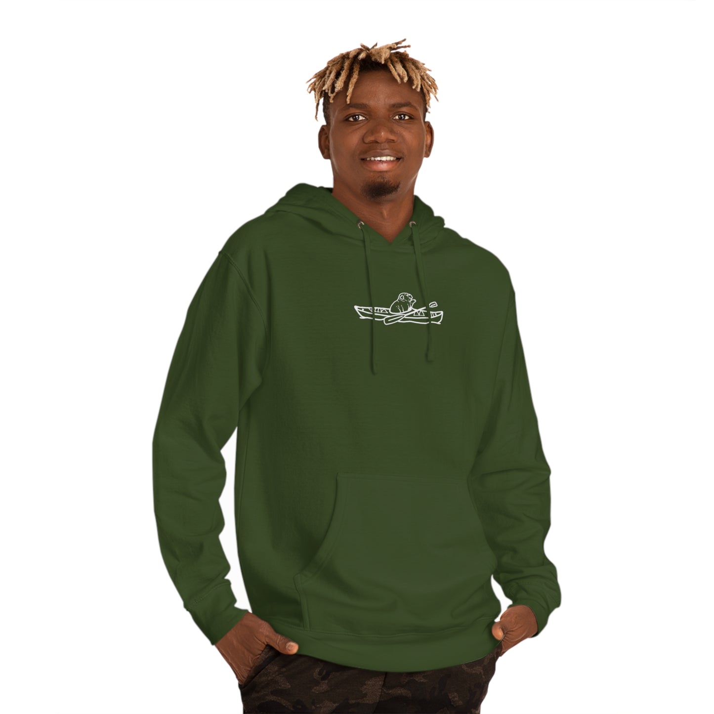 Kayak Dog - English Bulldog Basic - Unisex Hooded Sweatshirt ITC