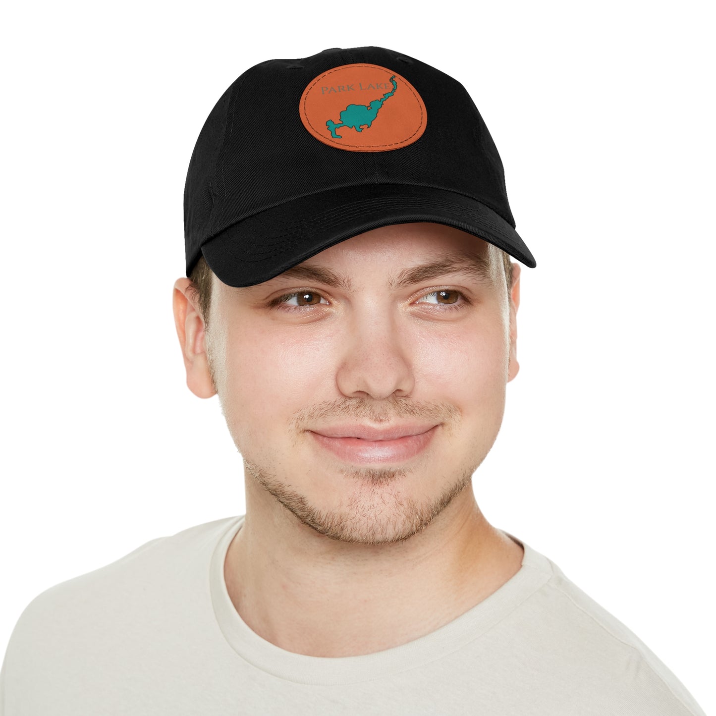 Park Lake Embroidered Hat with Leather Patch