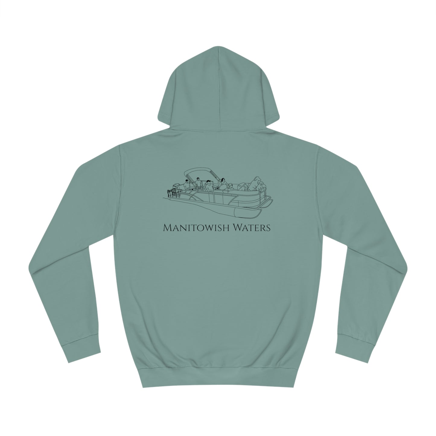 Manitowish Waters Pontoon Boat Family With Dogs - Unisex Hoodie Medium Weight