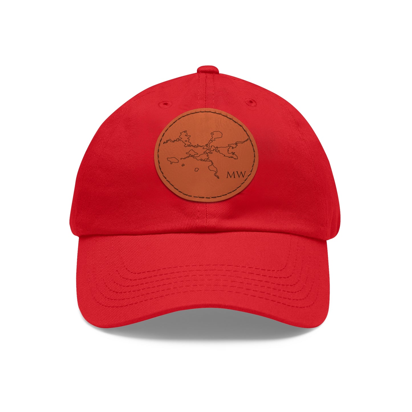 Manitowish Waters Embroidered Hat with Leather Patch