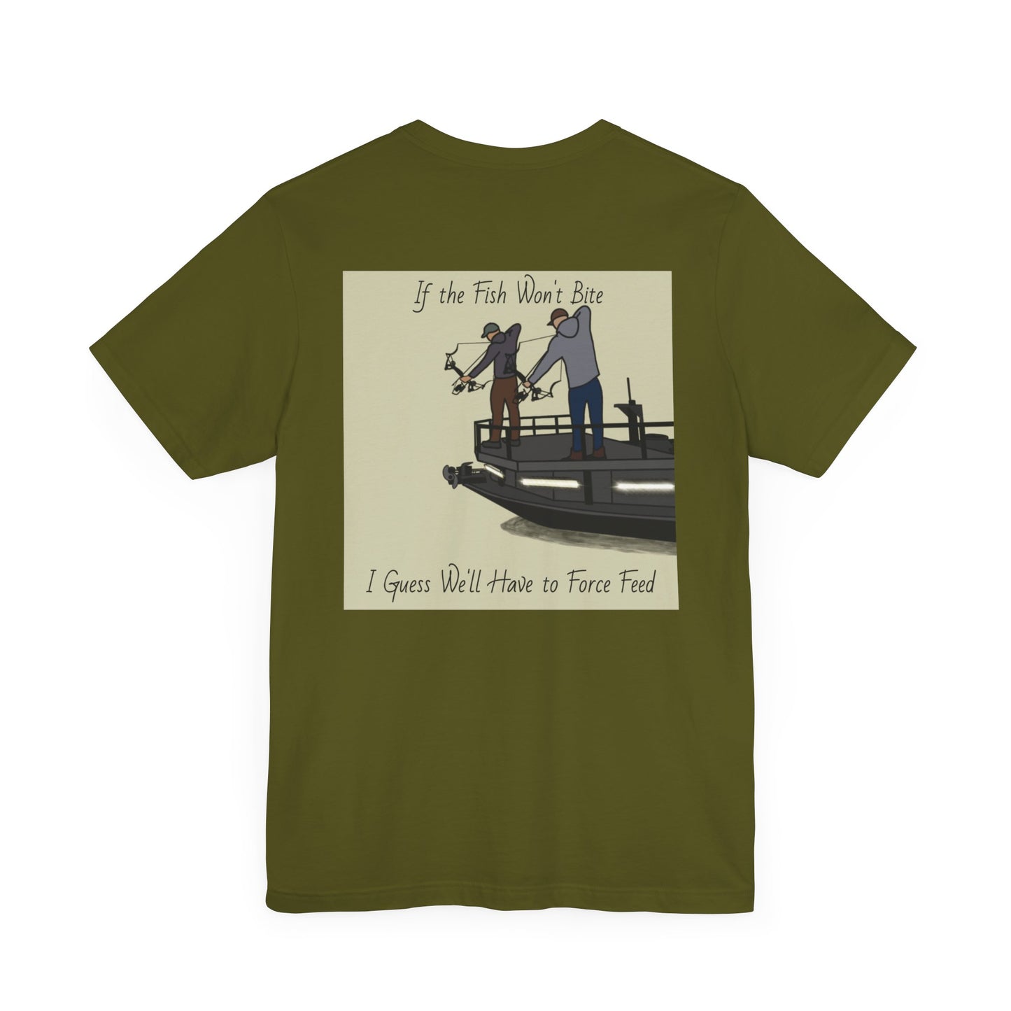 Bow fishing and Okauchee Lake Model - Unisex Lightweight Short Sleeve Tee