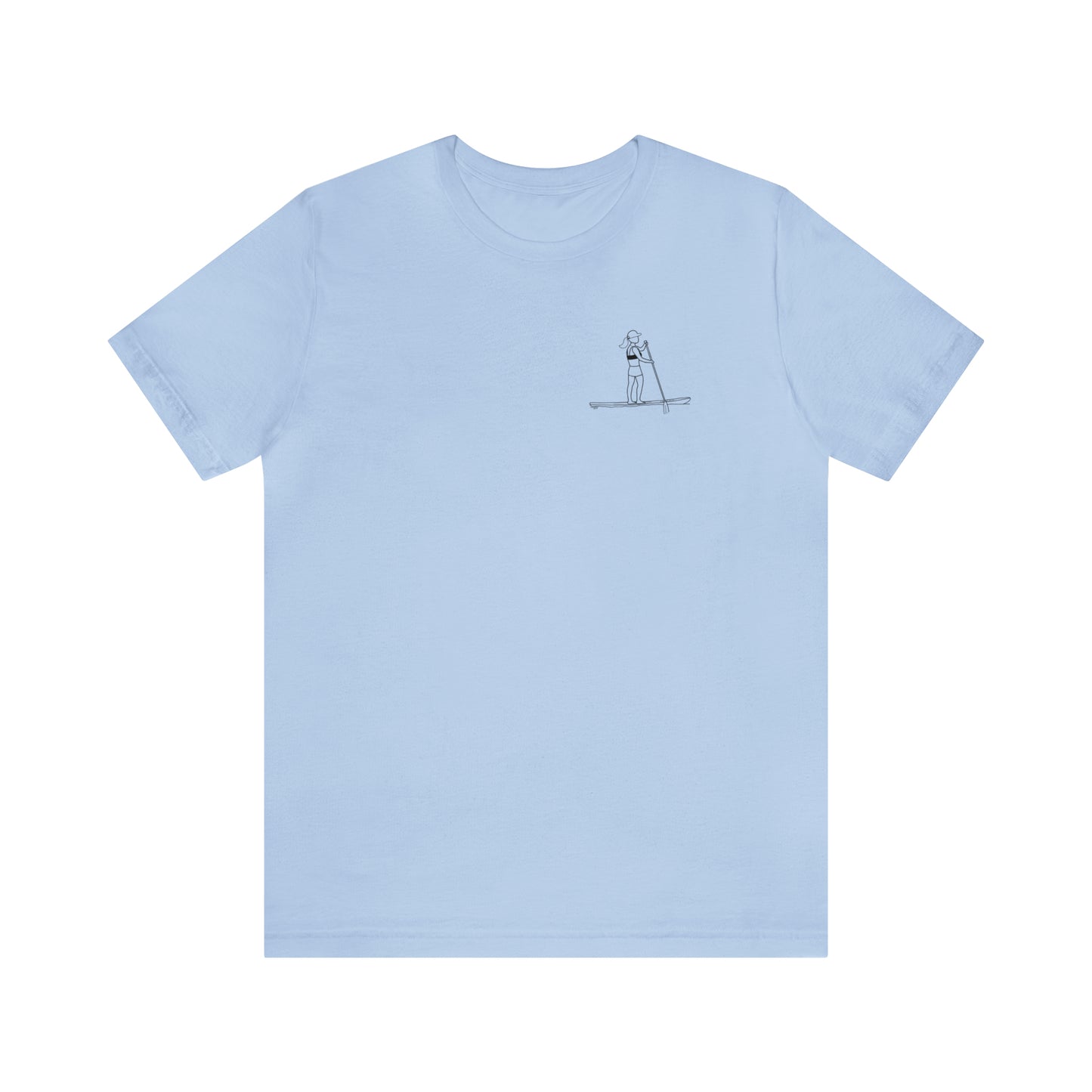 Paddle Board Female - Park Lake Unisex Lightweight Short Sleeve Tee