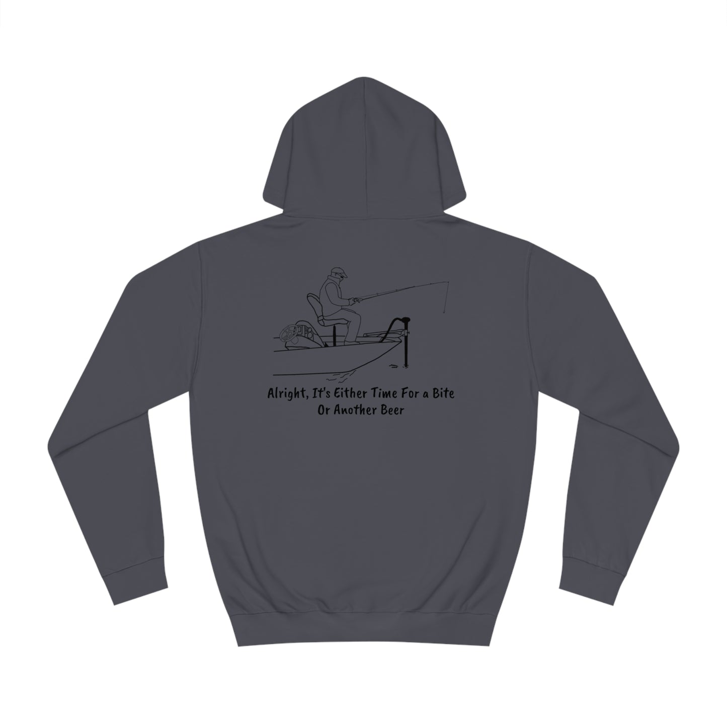 Manitowish Waters Trolling Motor Fishing, Bite Or Beer - Unisex Hoodie Medium Weight