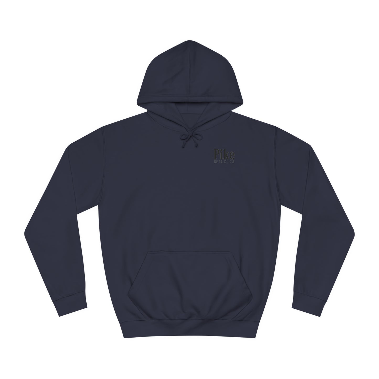 Pike Final Mockup Navy Unisex Hoodie Medium Weight (brown and navy yellow)