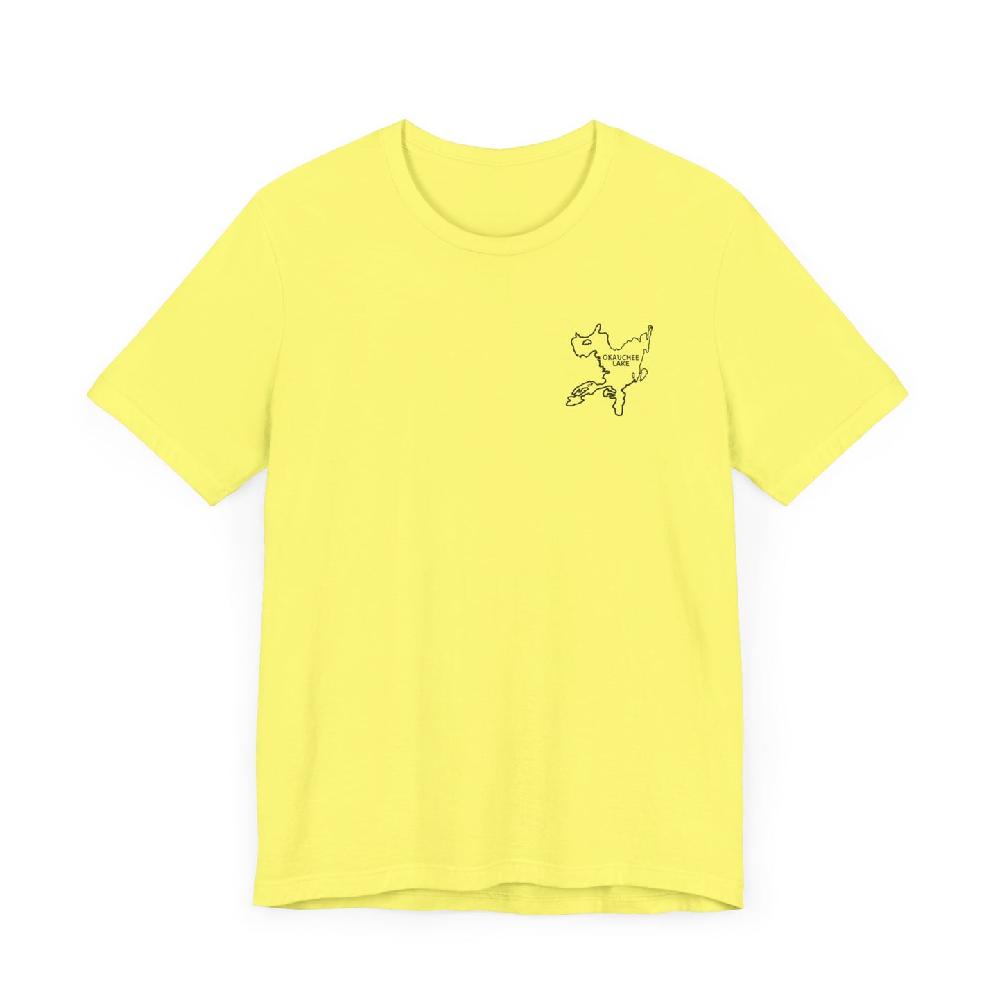Bow fishing and Okauchee Lake Model - Unisex Lightweight Short Sleeve Tee