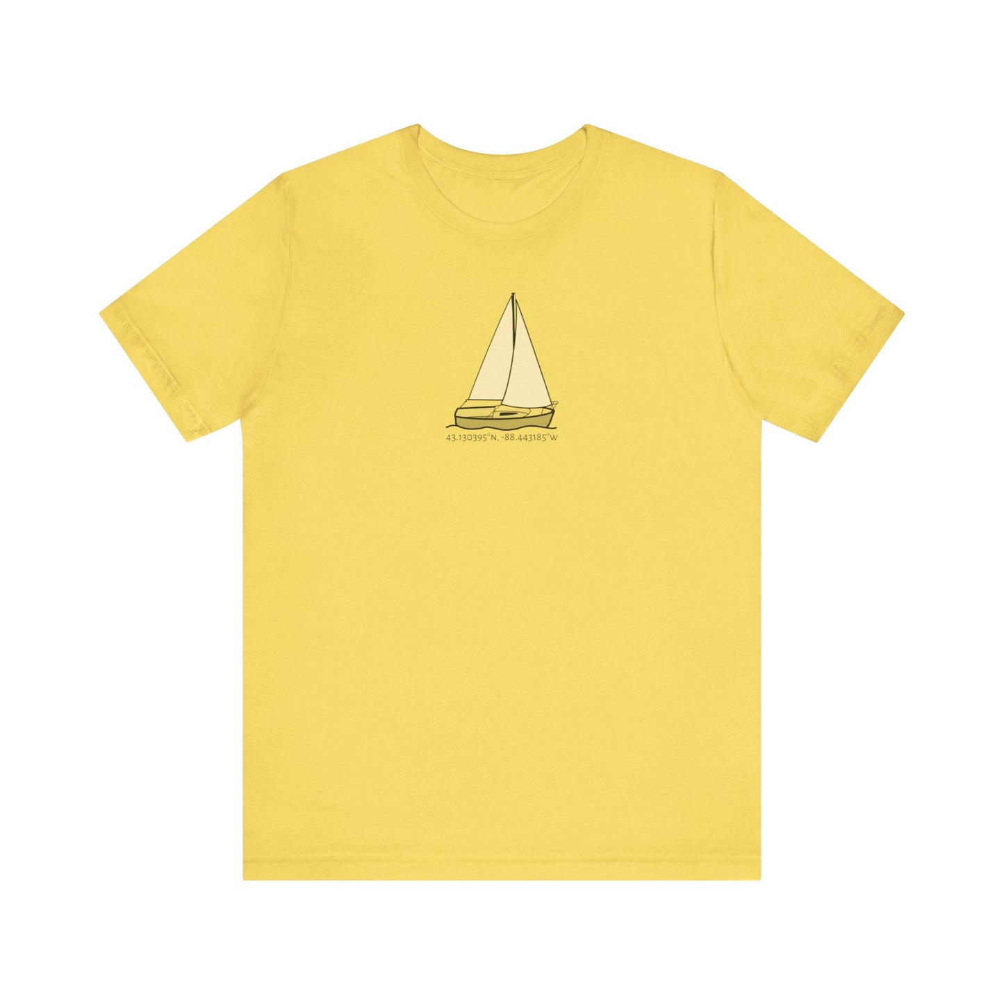 Unisex Lightweight Short Sleeve Tee (Comfort Sailboat Design)
