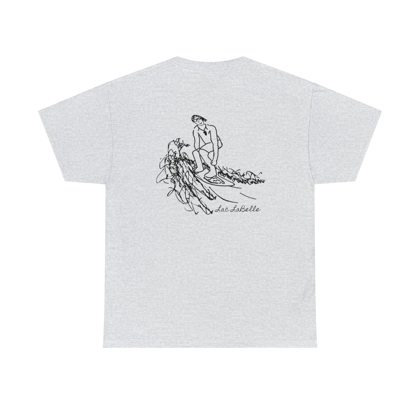 Surf Sketch -Lac LaBelle Unisex Heavyweight Short Sleeve Tee