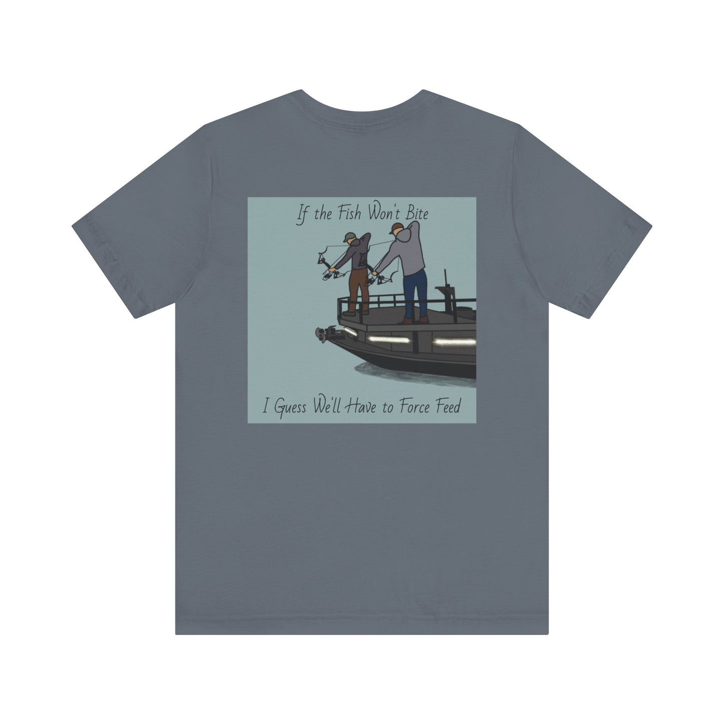 Bow fishing and Okauchee Lake Model - Unisex Lightweight Short Sleeve Tee