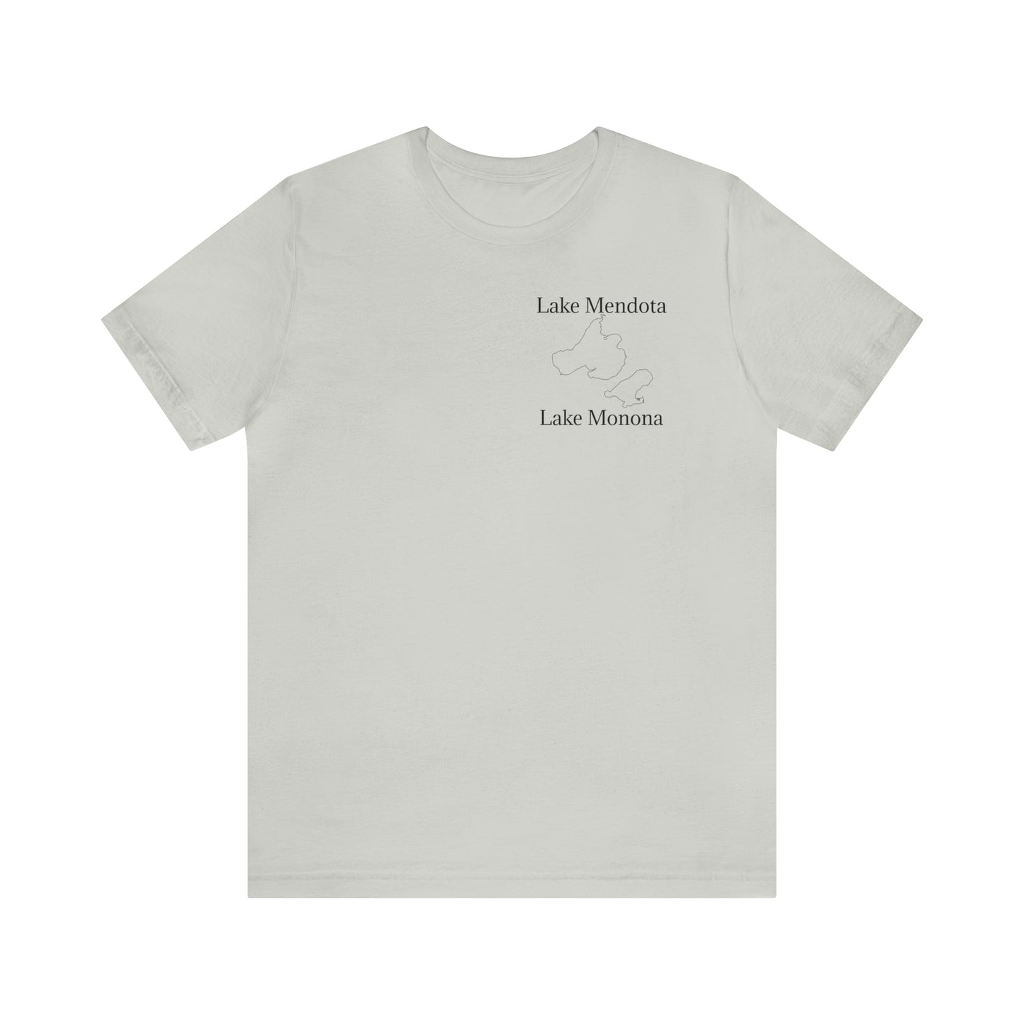 Mendota/Monona , sailboat Badger Logo - Bella & Canvas Short Sleeve