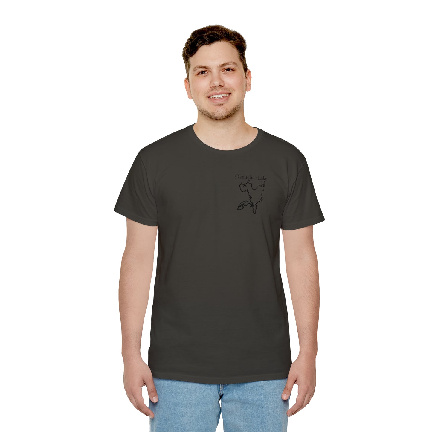 Okauchee Lake, kayak back - Unisex Lightweight short sleeve