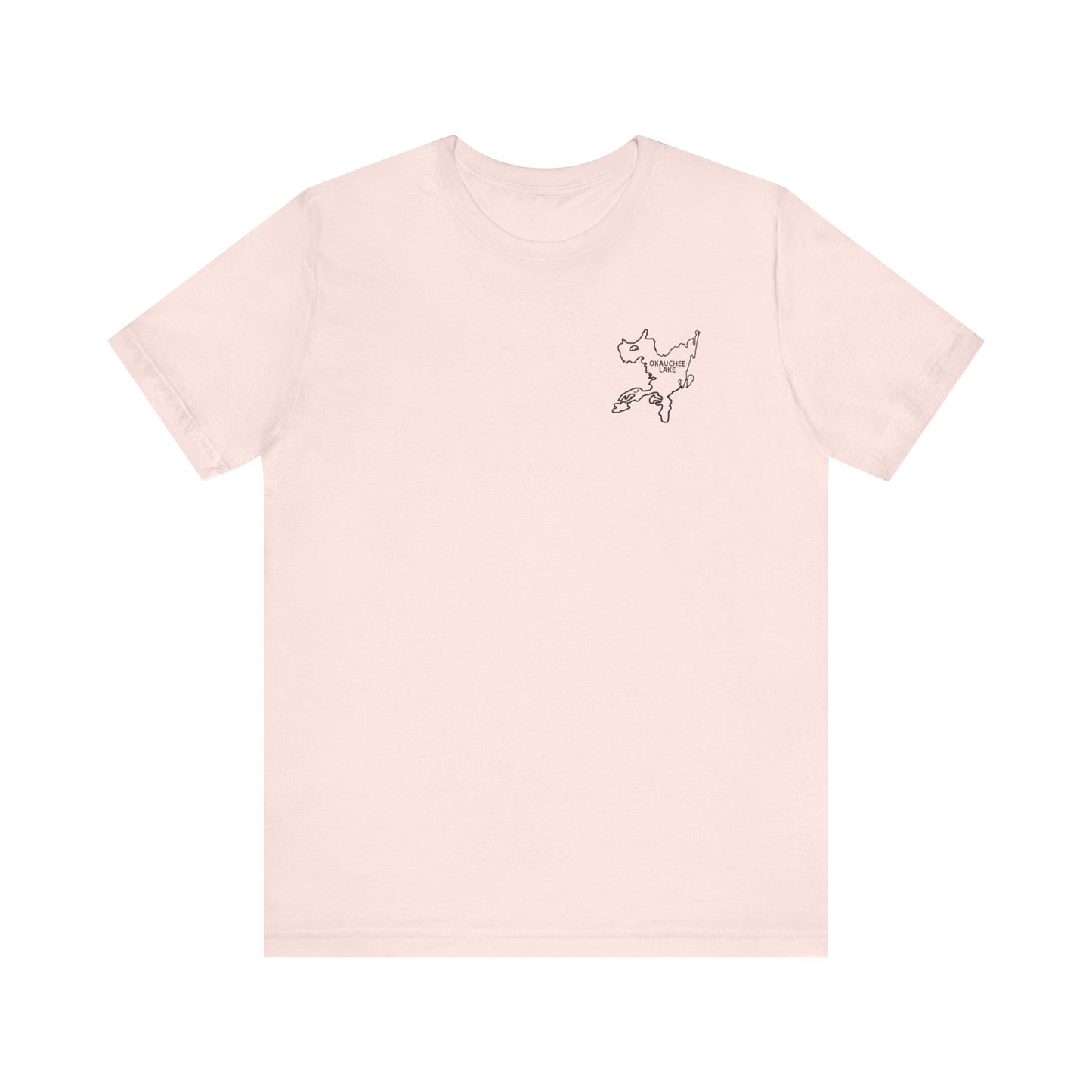 Bow fishing and Okauchee Lake Model - Unisex Lightweight Short Sleeve Tee