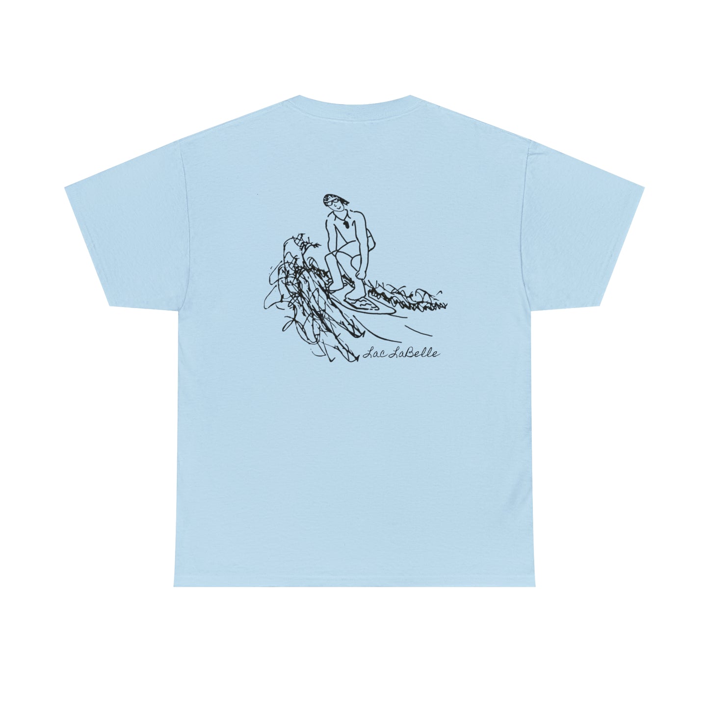 Surf Sketch -Lac LaBelle Unisex Heavyweight Short Sleeve Tee