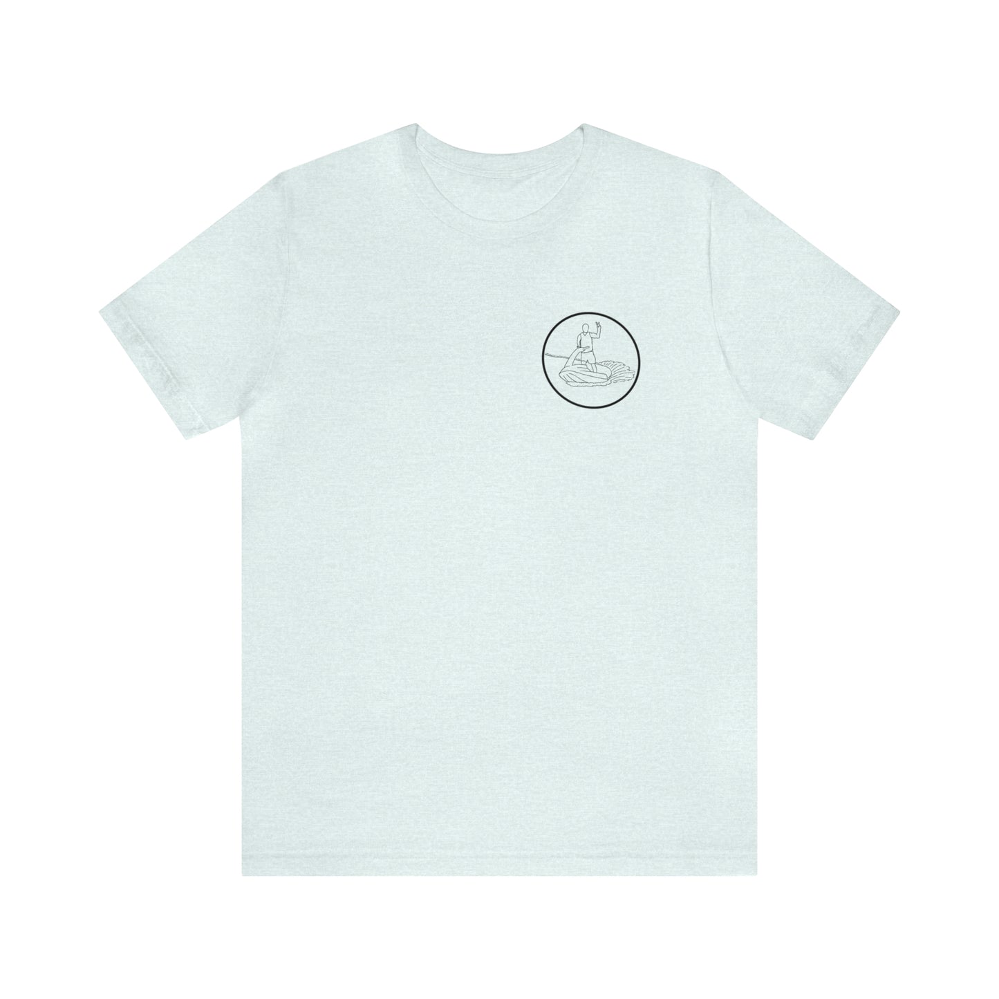 Standup Jetski Front, 2008 Malibu Wakesetter - Okauchee Lake Unisex Lightweight Short Sleeve Tee