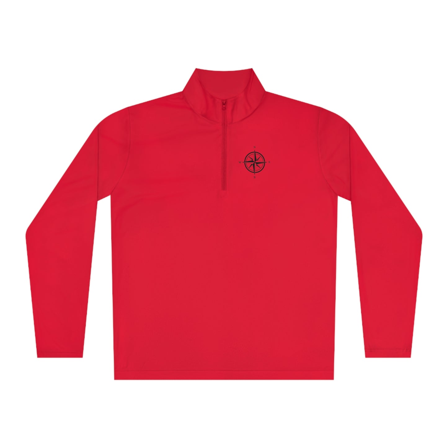 Lake Arbutus Unisex Quarter-Zip - compass rose patch